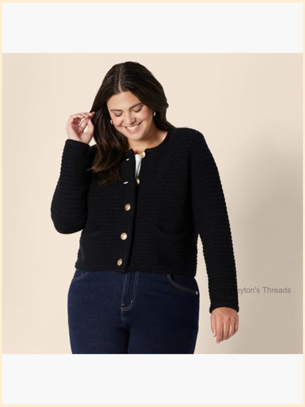 Regular-Fit Midweight Cotton Cardigan Sweater with Button Closure - Picture 5 of 7